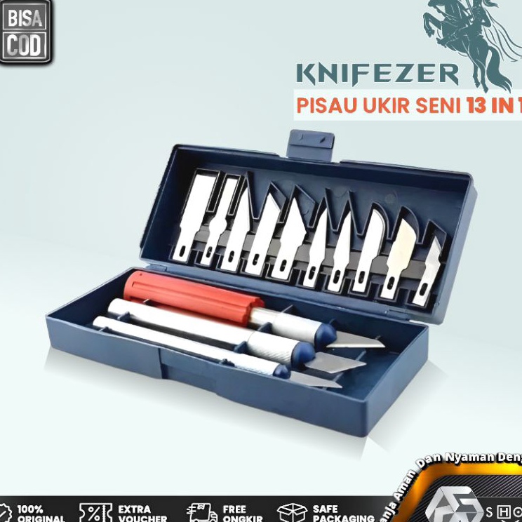 

Harga Spesial 13 in 1 Set Pisau Alat Ukir Seni Dengan 3 Handle Pisau13PC PRECISION KNIFE SETKNIFEZERA3