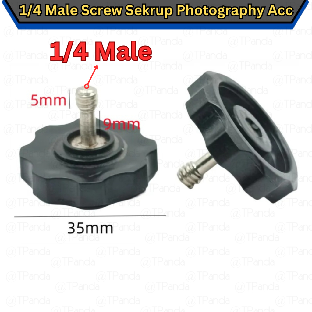 Sekrup 1/4 Male Screw Aksesoris Photography Baut Tripod Plate Stand Mobile Phone