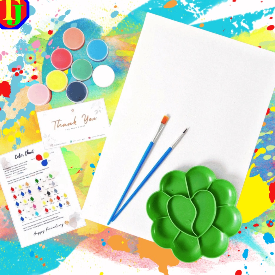 

Update Surprise Paket lengkap melukis kanvas 2x2 cm 2x3 cm pallete kuas cat air dilengkapi dengan color mixing