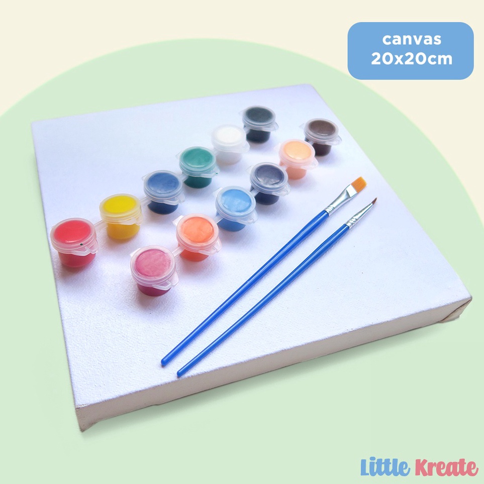 

Promo Murah Paket Set Kanvas Lukis Akrilik Canvas Acrylic Paint Kuas Gambar