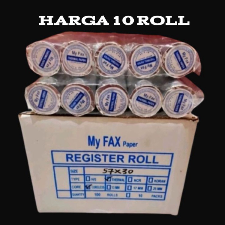 

Murah Baru Kertas kasir thermal 58x3 57x3 paket 1rollpcs