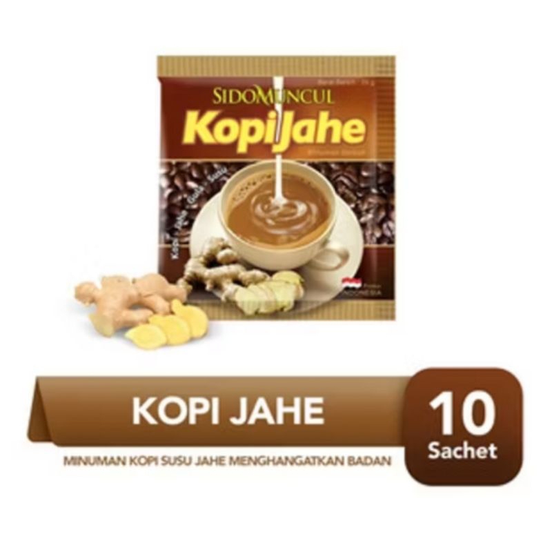 

sidomuncul KOPI JAHE | Kopi Penghangat tubuh | 1 renceng 10 sachet