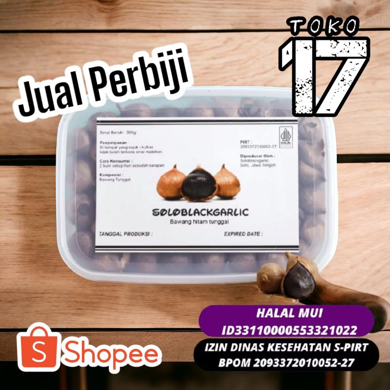 

Solo Black Garlic Bawang Putih Tunggal Fermentasi jadi Hitam jual satuan harga perbiji