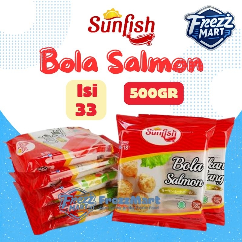 

Sunfish Bola Salmon 500gr isi 33Pcs bola bakso Ikan Olahan Beku Frozen Food