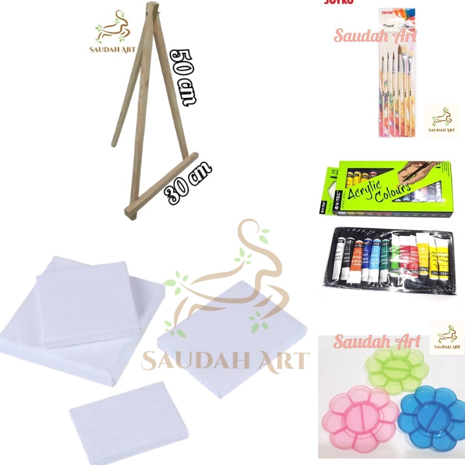 

Diskon Hemat Paket Lukis Lengkap kanvaskuaspaletcat akrilikeasel