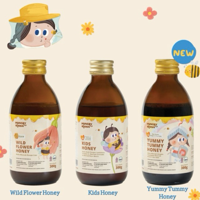 

[ READY STOCK INSTANT ] Siap Kirim Original 100% Hungry Alana Honey Madu Kids Honey Yummy Tummy Wild Flower