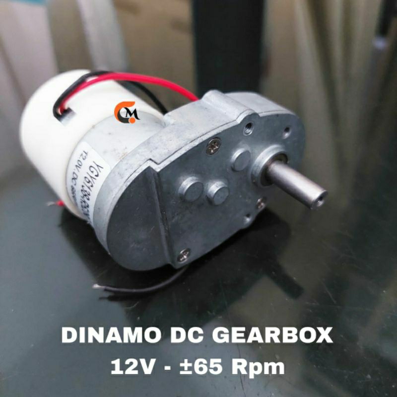 Dinamo DC 12V 65 Rpm Speed Reduction Gearbox Gear DC 12V