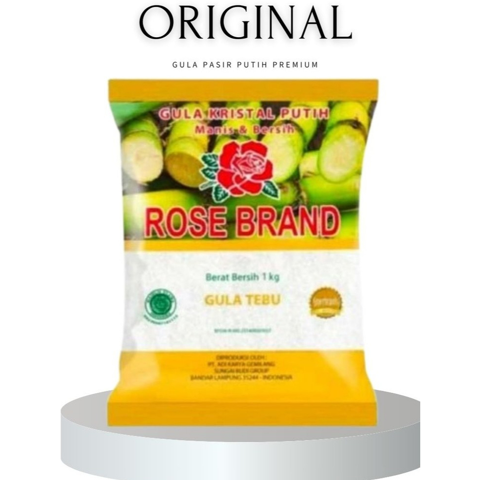 

[BAYAR DITEMPAT] ORIGINAL Gula Pasir Premium Rosebrand 1 Kg