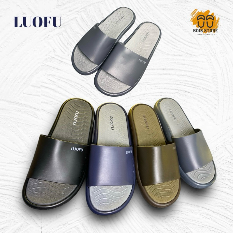 LUOFU E-7208 Sandal jelly Pria Original Import