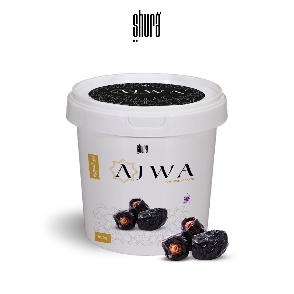 

Shura Kurma Ajwa Ember 850gr Kurma Nabi Premium Original High Quality