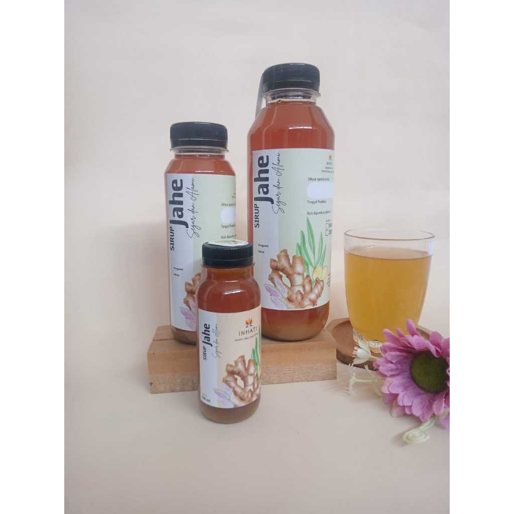 

INHATI SIRUP 100, 250, 500 ml Sirup Jahe Single Product, Bahan Minuman Rempah