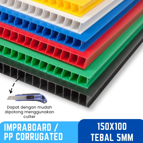 

KODE 9ALRV Kilat Impraboard PP Corrugated Infraboard Tebal 5mm Ukuran 15x1cm