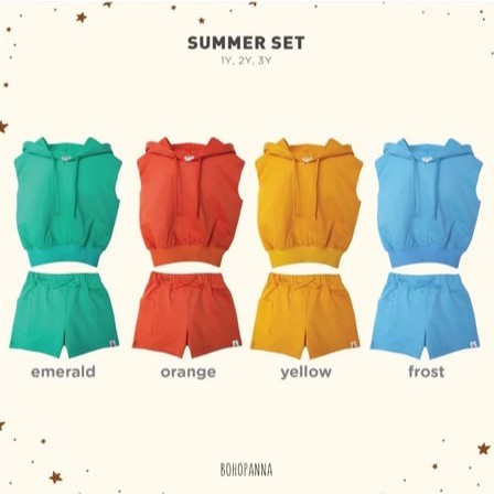 NEW BOHOPANNA - SUMMER SET - Setelan Baju Anak Laki-Laki