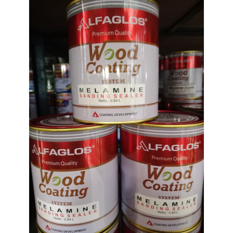 melamine sanding sealer alfaglos kemasan 1ltr+Hardener