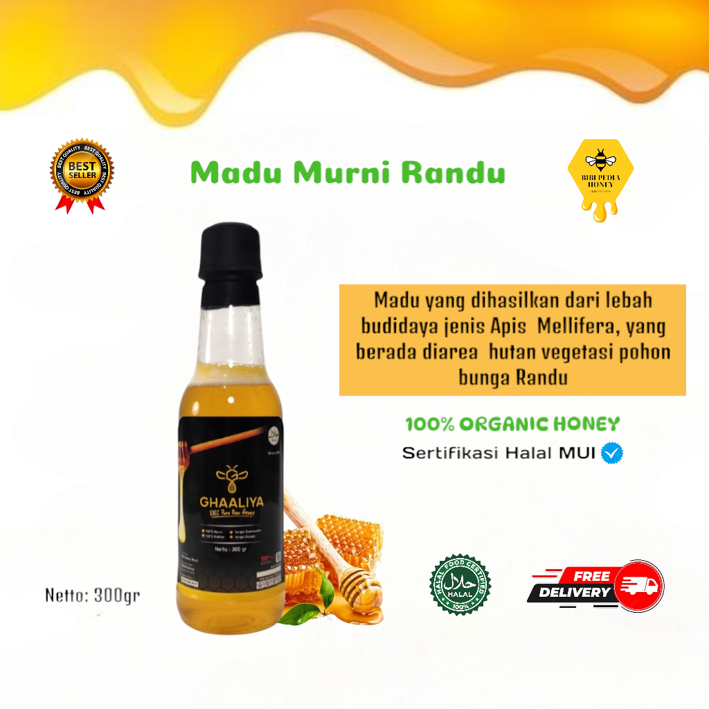 

Madu Murni Randu 100% Asli 300gr by Ghaaliya Madu