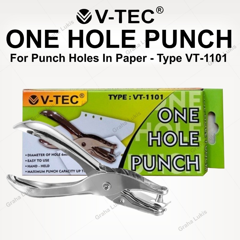 

V-Tec One Hole Punch 6mm Type-1101 / Alat Pelubang