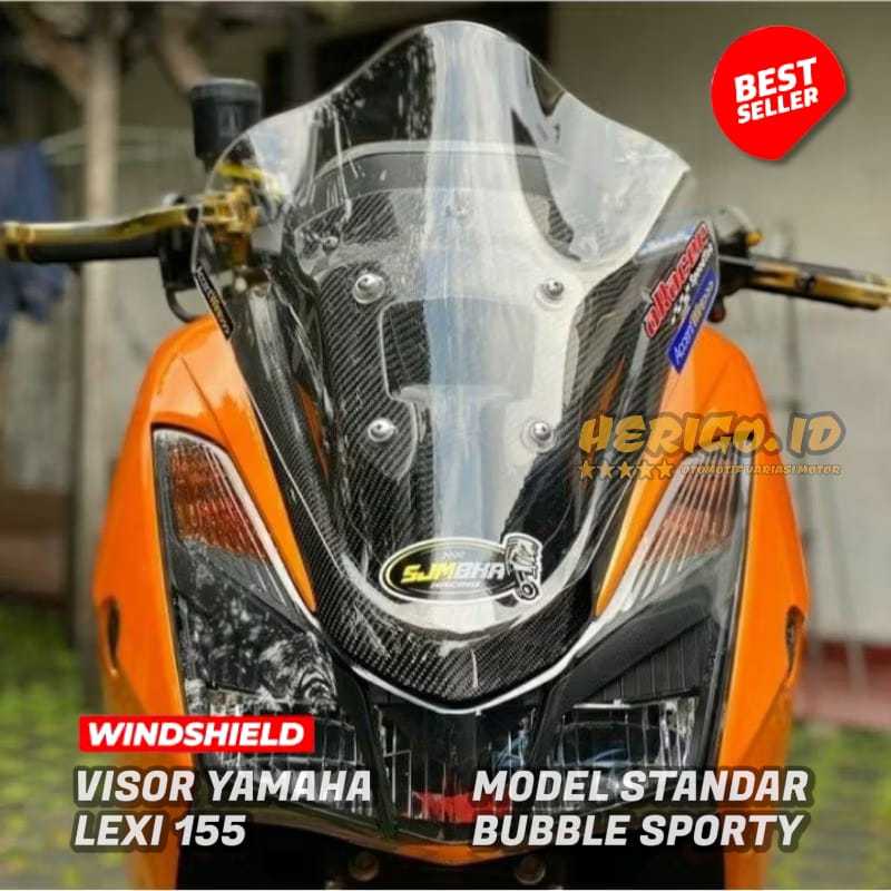 Visor Yamaha Lexi Windshield Lexi Standar Bubble Sporty Visor Lexi 125 Standar Bubbel Jenong Full Ak