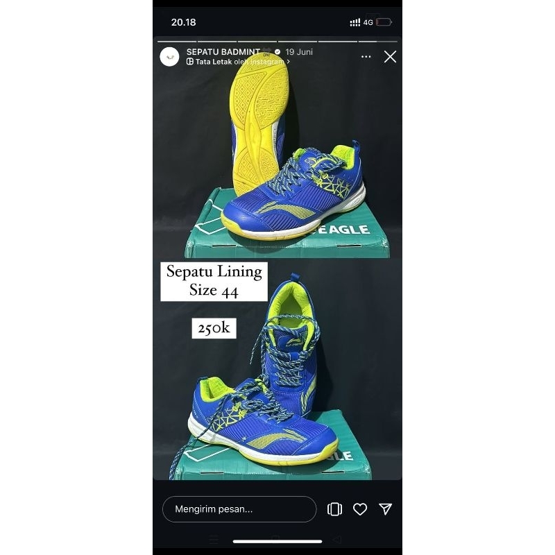 victor tk220 + sepatu lining bekas