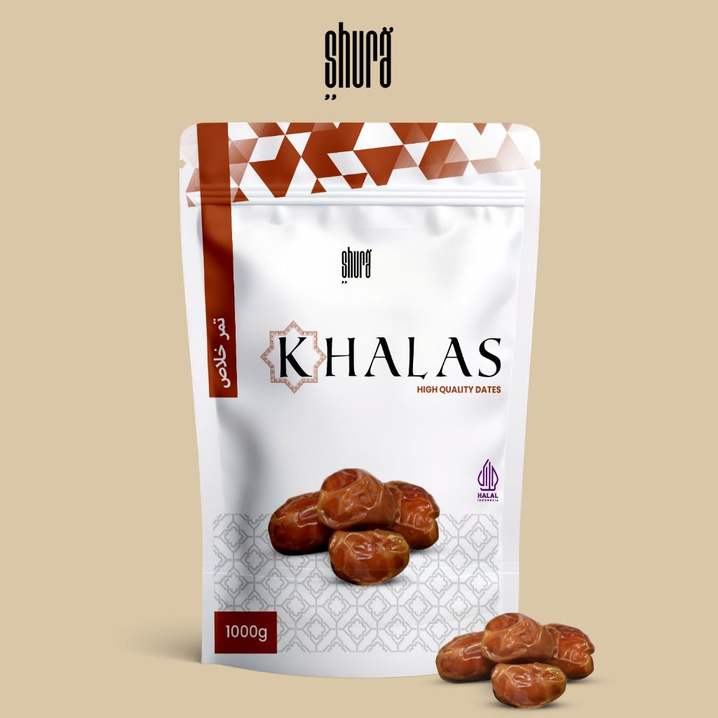 

Shura Kurma Khalas 1Kg Kemasan Pouch Premium Original High Quality