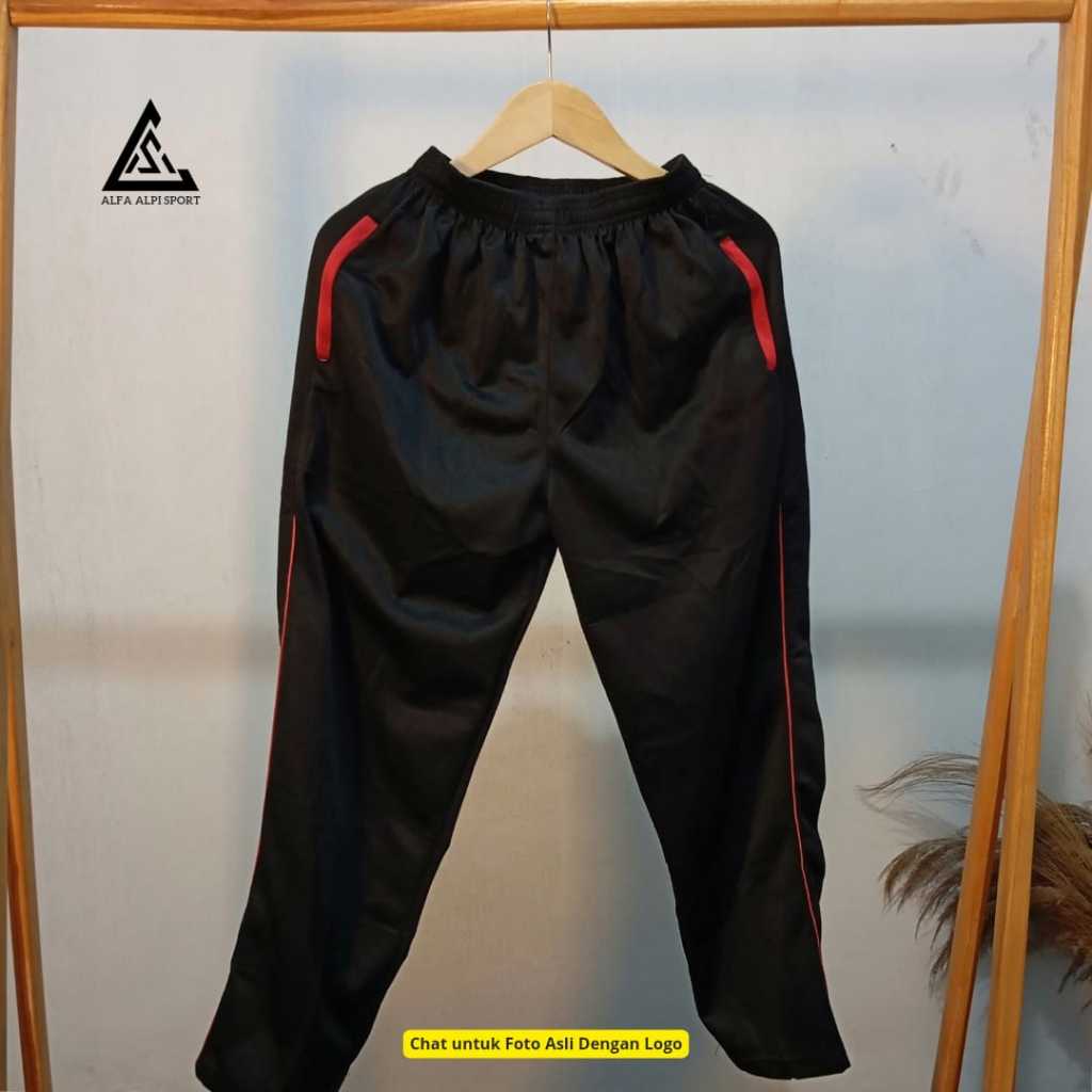 Celana Training Panjang Pria Wanita Logo ADS F50 / Celana Training Hitam / Celana Training Pria Dewa