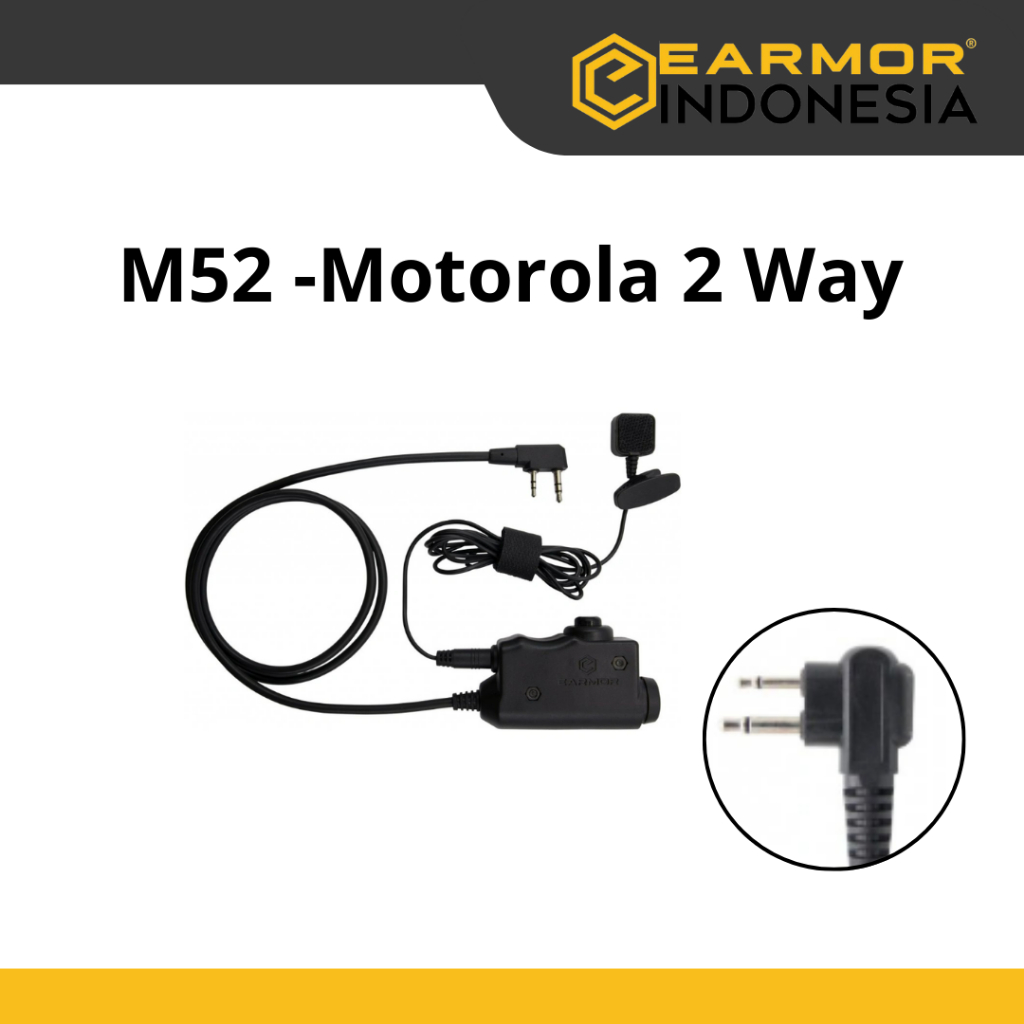 Earmor M52 PTT - Motorola 2 Way Radio Applications