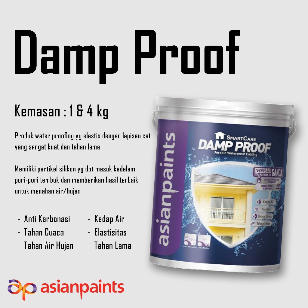 ASIAN PAINTS - DAMP PROOF/ DAMP PROOF ULTRA/ CAT ANTI AIR/ ANTI AIR HUJAN