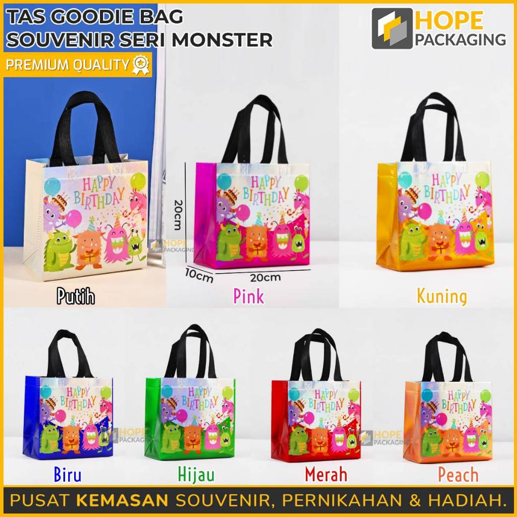 

Tas Goodie Bag Seri Monster / Tas Souvenir Ultah Anak / Tas Bingkisan Snack / Tas Kado / Goodie Bag Hadiah / Tas Hadiah / Tas Ultah