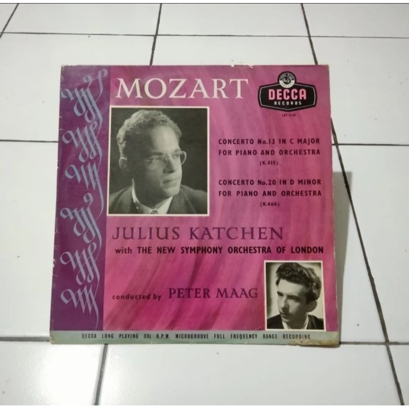 VINYL PIRINGAN HITAM 12 MOZART JULIUS KATCHEN