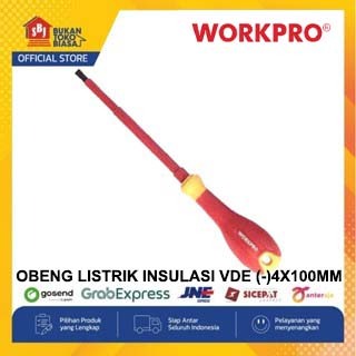 Workpro Obeng Listrik Insulasi VDE Minus (-) 4X100mm W094002