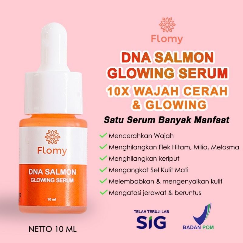 Flomy DNA Salmon Glowing Serum | Serum DNA Salmon BPOM