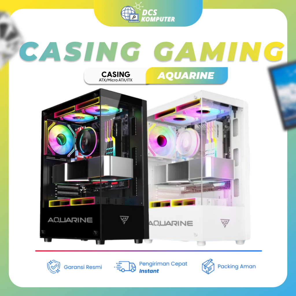 CASING PC GAMING AQUARINE VARRO PRIME FREE 3 FAN RGB