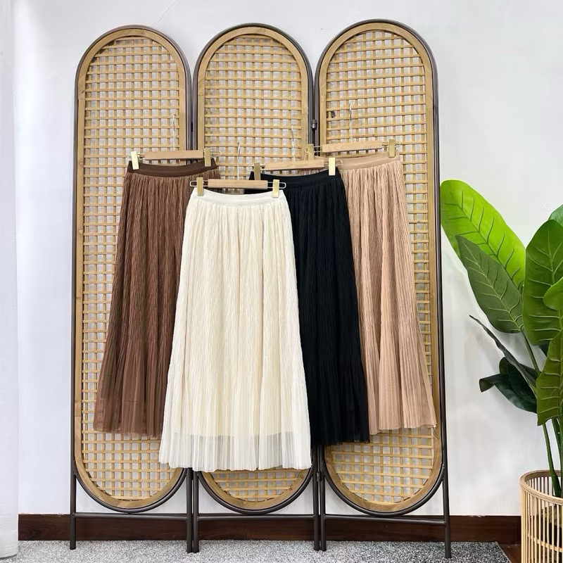 Rok Plisket /Rok Tutu /rok bolak Balik /Rok Bangkok kekinian rok tile