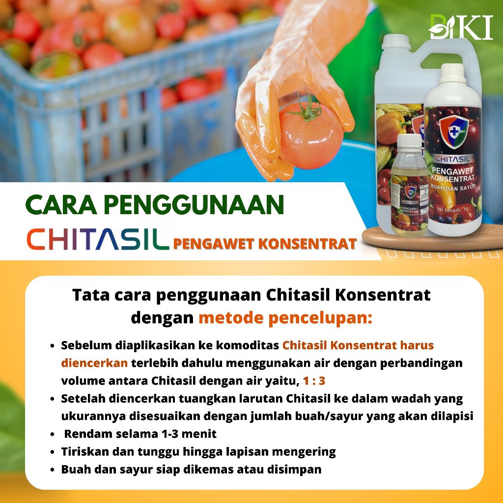 LyLt 1L Chitasil Konsentrat - Pelapis/Pengawet Buah Alami HALAL Chitosan
