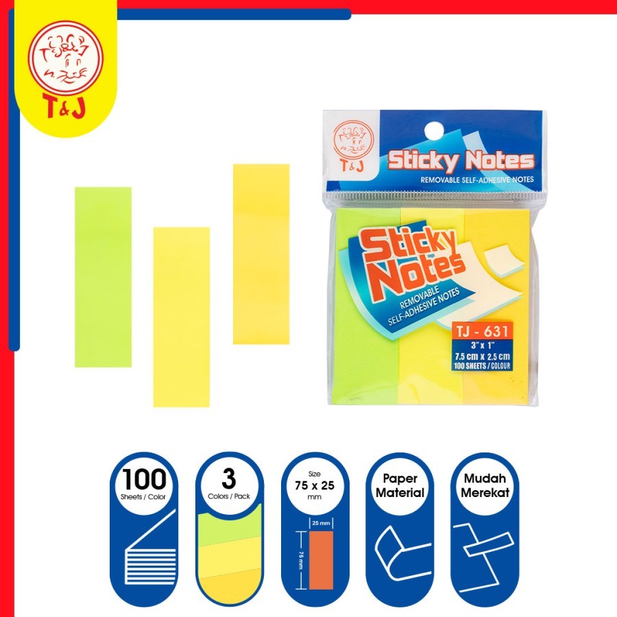 

Sticky Notes TJ - 631 Warna Neon