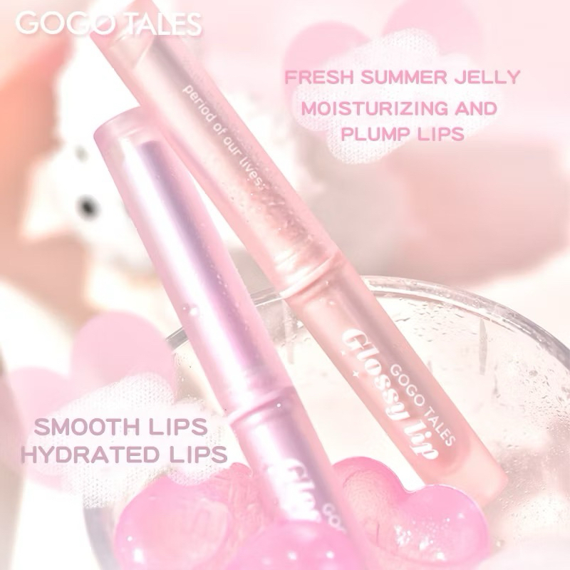 (READY INSTAN & COD & SPAYLATER) GOGO TALES WATER LIGHT SOLID LIPSTIK MOISTURIZING LIP GLOSS