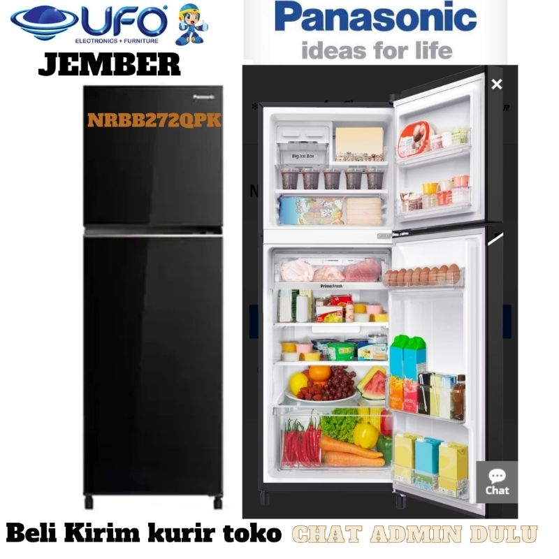 KULKAS PANASONIC NRBB272QPK NRBB272QP LEMARI ES  2 PINTU