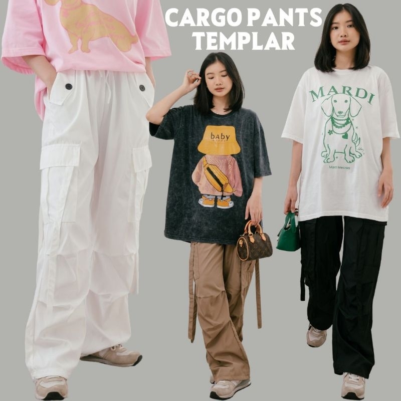 - BANGKOK MEDAN - READY CARGO PANTS TEMPLAR / CELANA JOGGER / CELANA CARGO WANITA