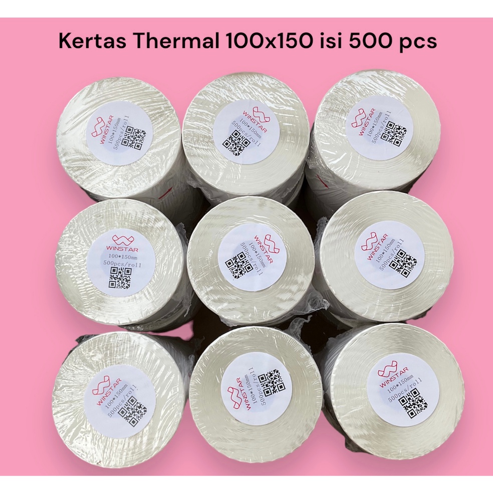 

KODE 7IFFF Kertas Thermal 1x15 isi 5 Label Thermal printer termal murah A6