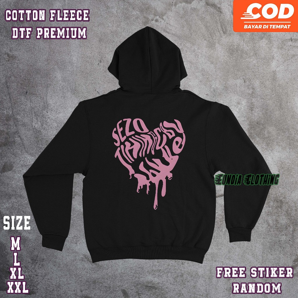 Jacket Hoodie Sezo Heart Graffiti - Korea Style - Hoodie Jumper - Sweater Premium Distro Pria dan Wa