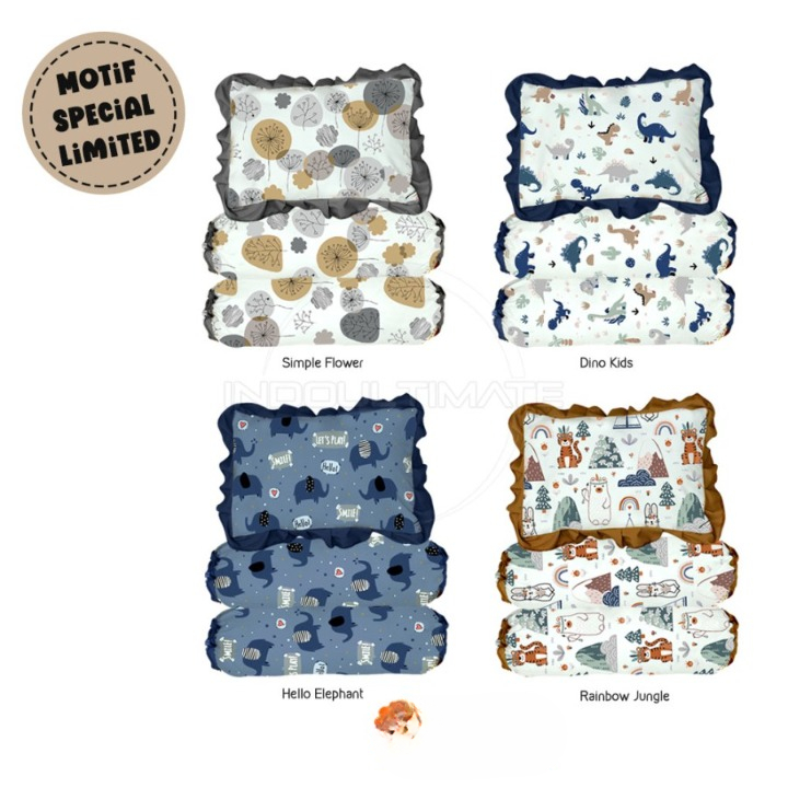 Bantal Tidur Anak Bayi 3in1 Set Bantal Guling Baby