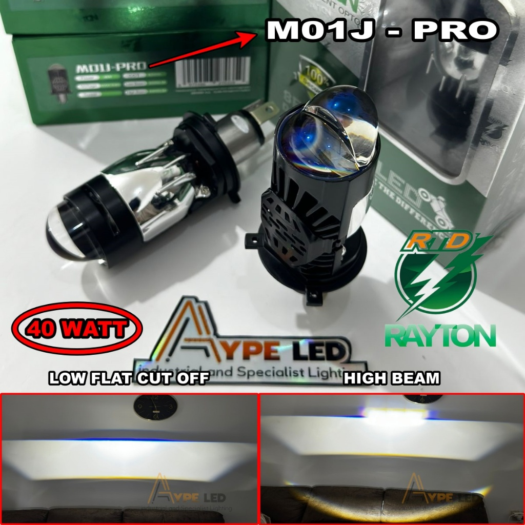 ORIGINAL MINI BILED H4 M01J PRO RTD BLUELENS 40 WATT FLAT CUT OFF PLUS KIPAS PENDINGIN H4 LASER RTD 