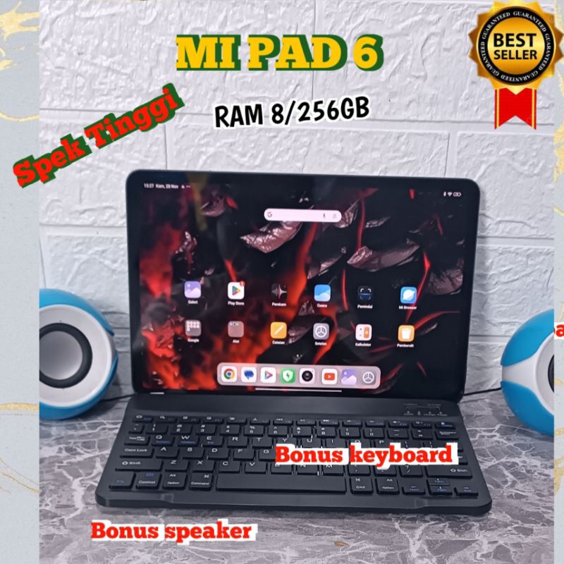 CUCI GUDANG XIAOMI MI PAD 6 RAM 8/256GB | TABLET SPEK GAHAR| BONUS JOYSTIK DAN KEYBOARD WIRELESS