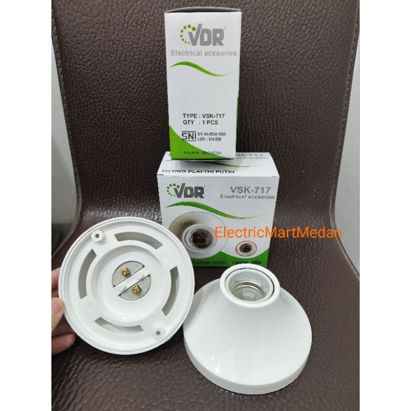 Fitting lampu plafon Keramik e27 VDR /fitting duduk tempel BAGUS