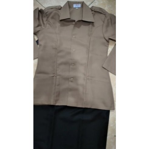 SERAGAM PRAMUKA 1STEL PEMBINA RAPILO WANITA, BAJU PRAMUKA WANITA PEMBINA, ROK PANJANG PRAMUKA GURU