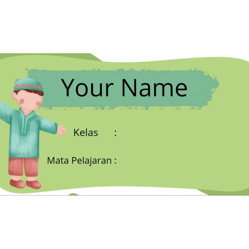 

Stiker Nama Buku, Label desain unik. Identitas Buku Pelajaran