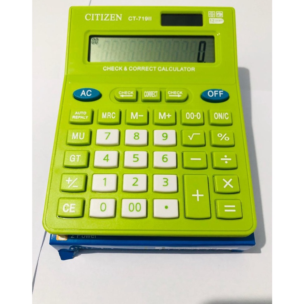 

KODE T77P kalkulator citizen CT719II Warna warni 12 digit Citizen CT 719