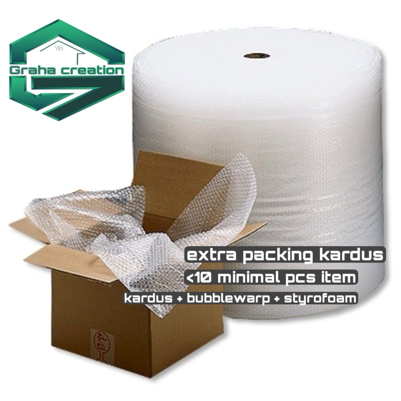 

extra packing kardus bubblewarp styrofoam