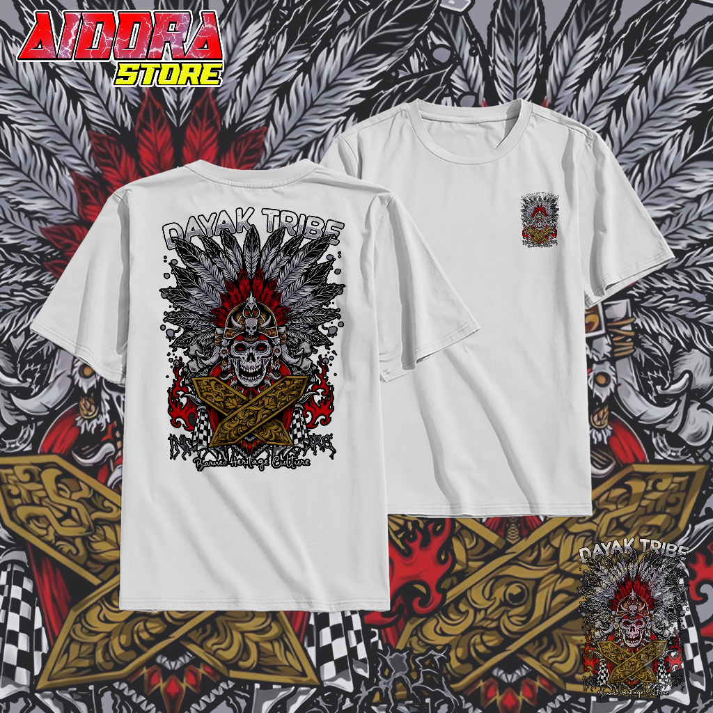 Kaos  Pria Tshirt Atasan Motif Psht Dayak Tribe Pakaian Pria / Wanita Kaos Combed 30s