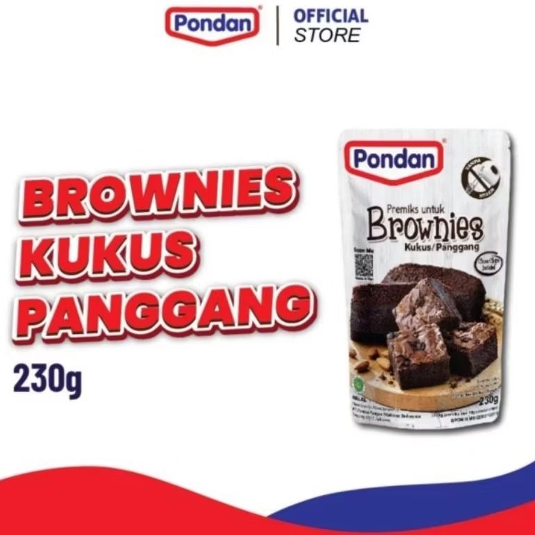 

Pondan Brownies Kukus/Panggang Instan 230gr