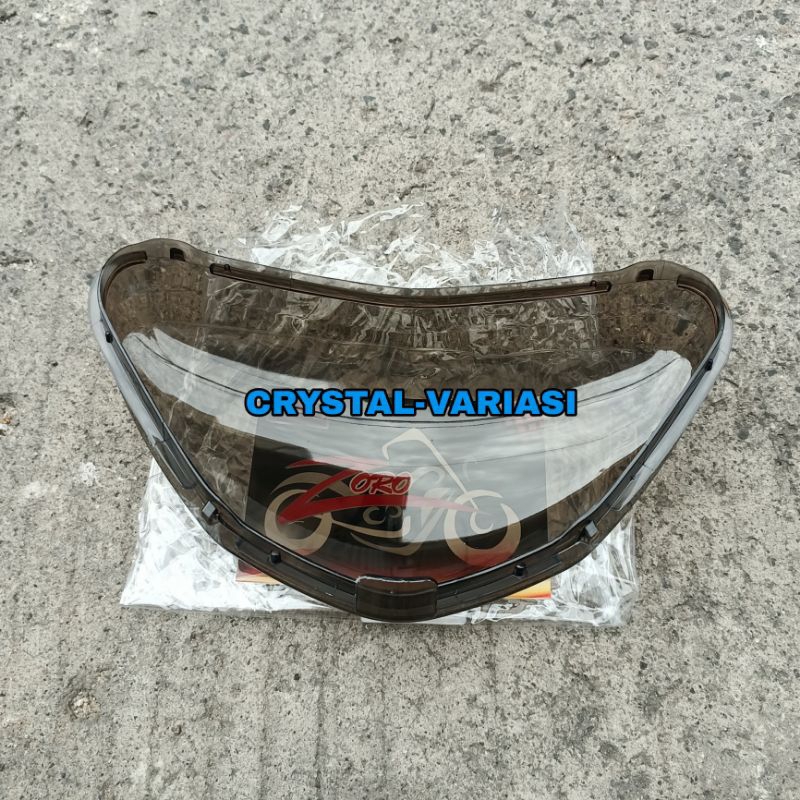 KLSUS Cover Mika Kaca Lampu Refektor Depan Smoke Mio Sporty/Mika Lampu Depan Smoke Mio Sporty/Mika